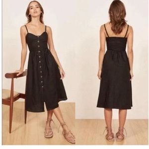 Reformation Thelma midi dress black 4P